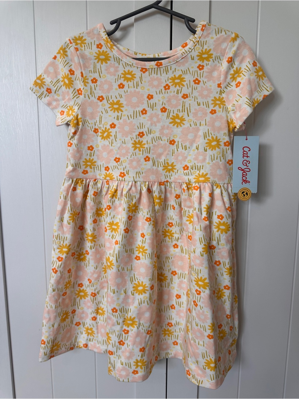 *NWT* Cat & Jack Cream Dress with Pink and Yellow Floral Print